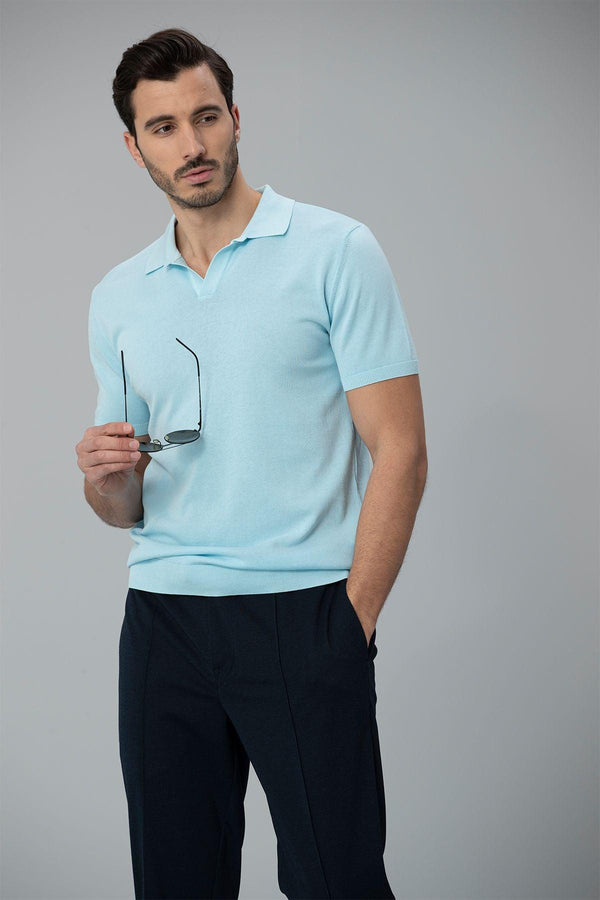 Light Blue Classic Comfort Polo - A Timeless Style Essential - Texmart