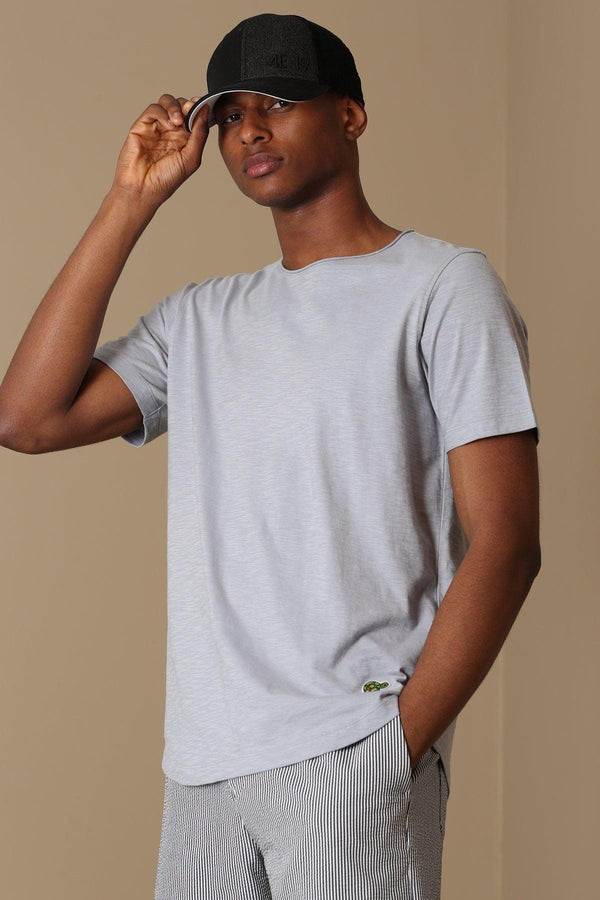 Light Gray Cotton Knit Men's Basic T-Shirt: The Perfect Wardrobe Essential - Texmart