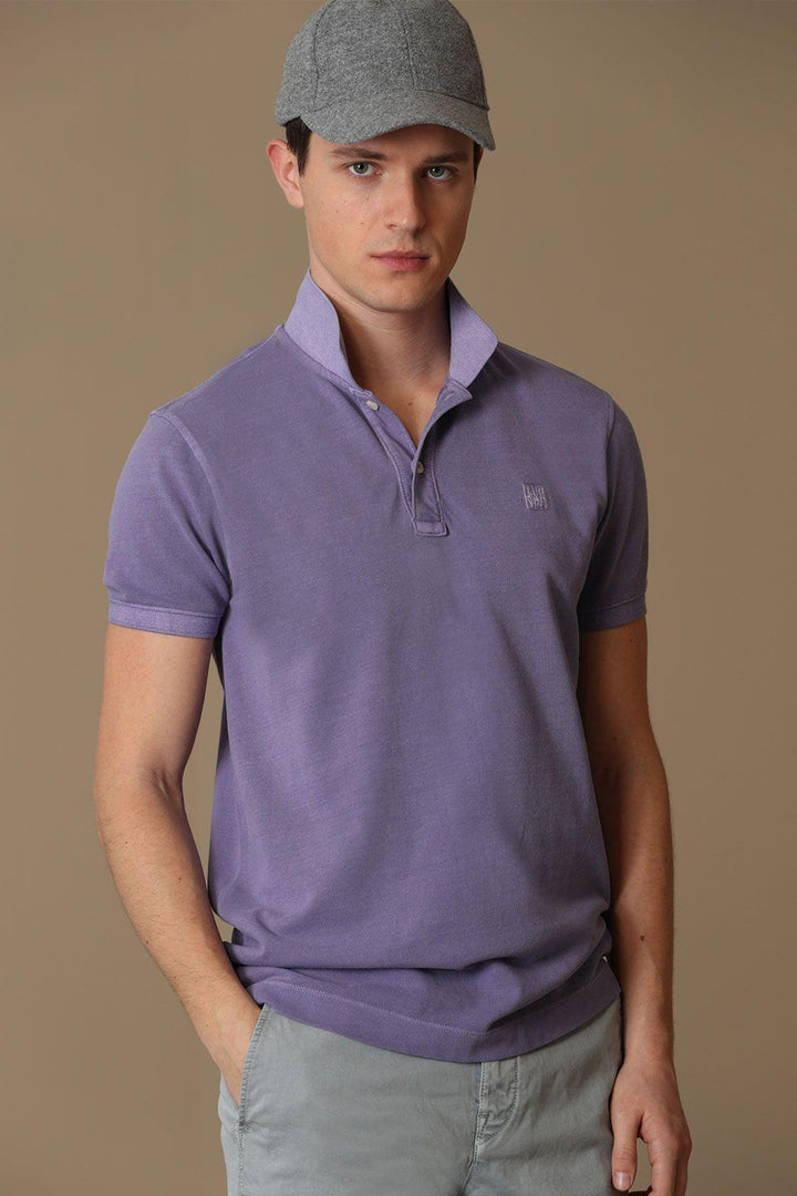 Lilac Cotton Polo Neck Men's T-Shirt: The Ultimate Blend of Style and Comfort - Texmart