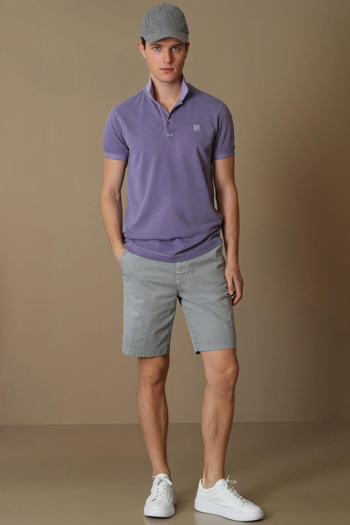 Lilac Cotton Polo Neck Men's T-Shirt: The Ultimate Blend of Style and Comfort - Texmart