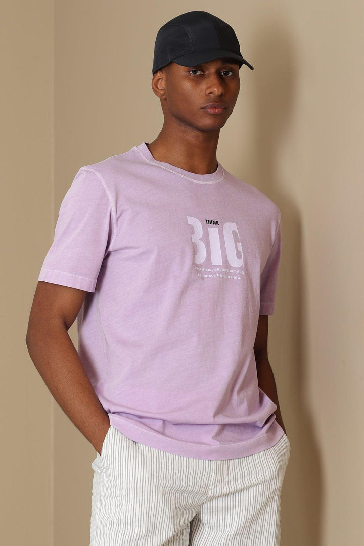 Lilac Dream Graphic Tee: A Contemporary Masterpiece in 100% Cotton - Texmart