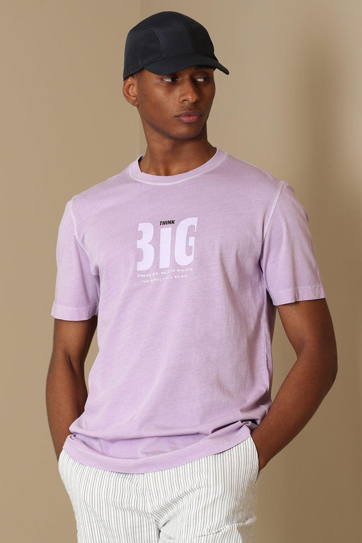 Lilac Dream Graphic Tee: A Contemporary Masterpiece in 100% Cotton - Texmart