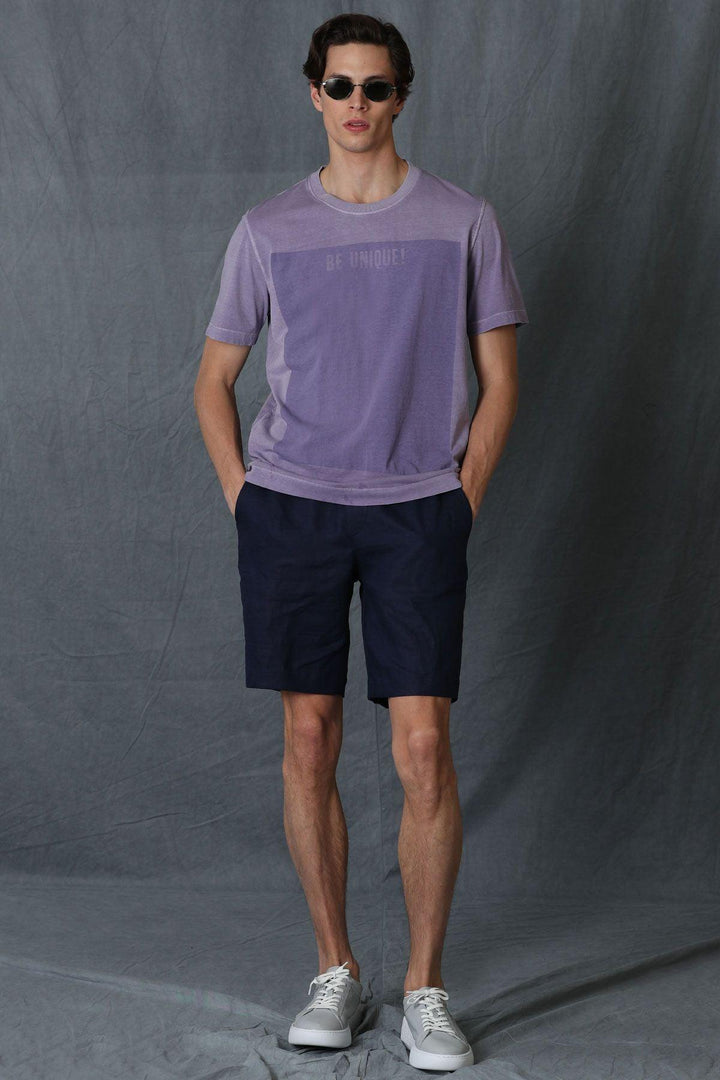 Lilac Haze Modern Graphic Tee - A Stylish Blend of Comfort and Sophistication - Texmart