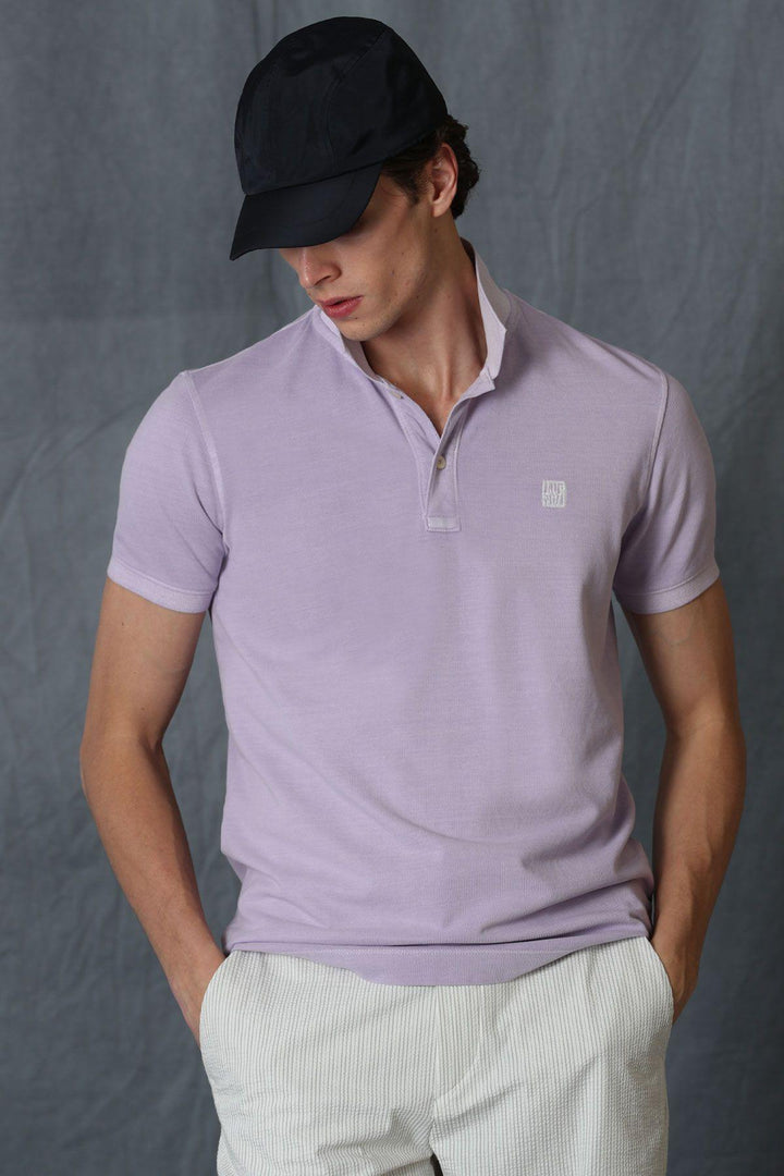 Lilac Luxe Knitted Polo Neck Men's T-Shirt: The Ultimate Blend of Style and Comfort - Texmart