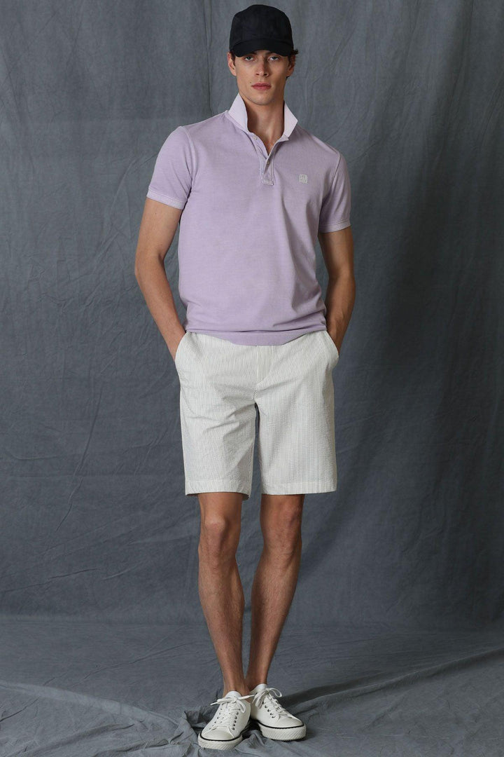 Lilac Luxe Knitted Polo Neck Men's T-Shirt: The Ultimate Blend of Style and Comfort - Texmart