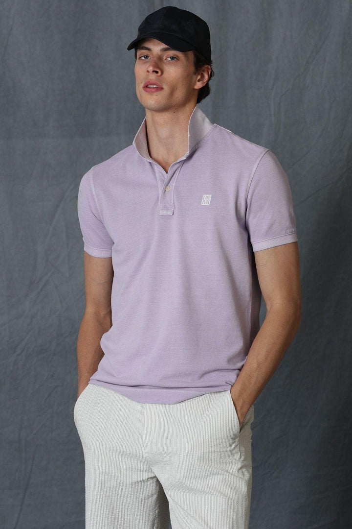 Lilac Luxe Knitted Polo Neck Men's T-Shirt: The Ultimate Blend of Style and Comfort - Texmart