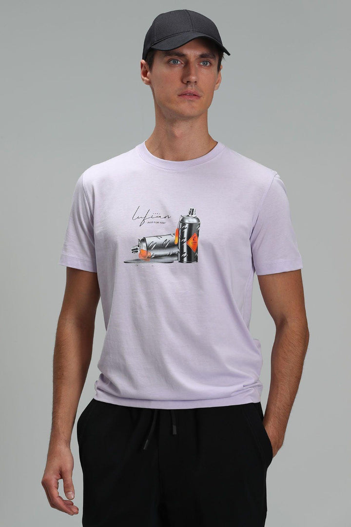 Lilac Urban Edge Graphic Tee: Elevate Your Style with Modern Flair - Texmart