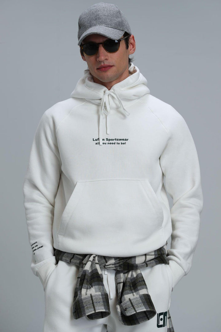 Luis Men's Sweatshirt Off White - Texmart