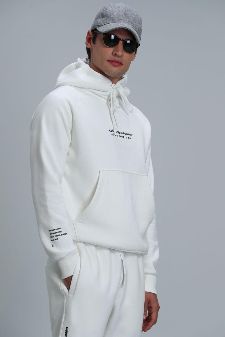 Luis Men's Sweatshirt Off White - Texmart