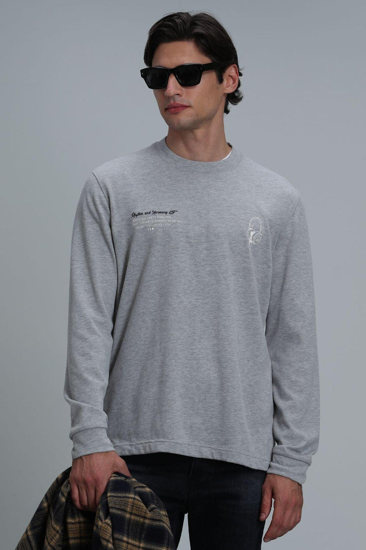 Magnus Men's Long Sleeve T-Shirt Light Gray - Texmart