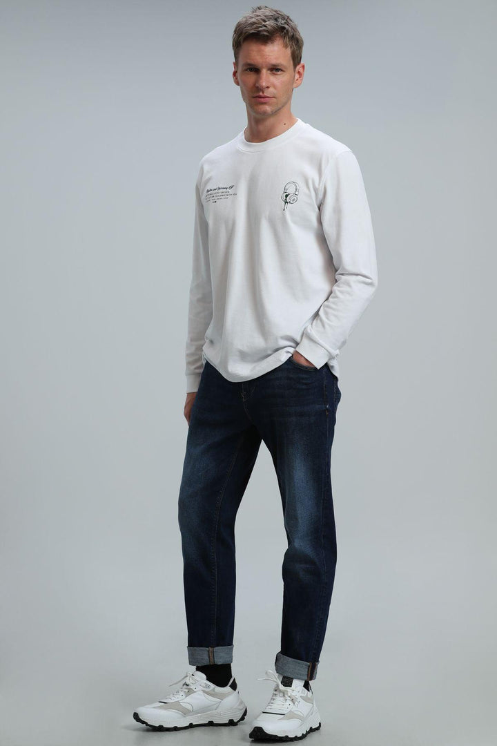 Magnus Men's Long Sleeve T-Shirt White - Texmart