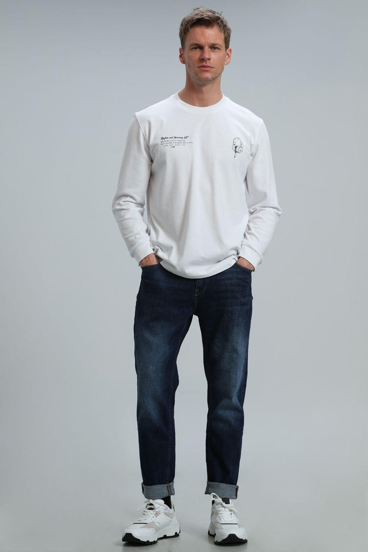 Magnus Men's Long Sleeve T-Shirt White - Texmart