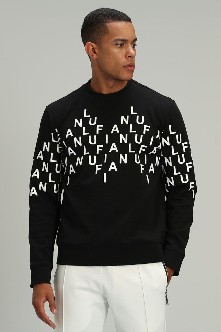 Midnight Noir Cotton Blend Men's Sweatshirt: Stylish Comfort for Every Occasion - Texmart