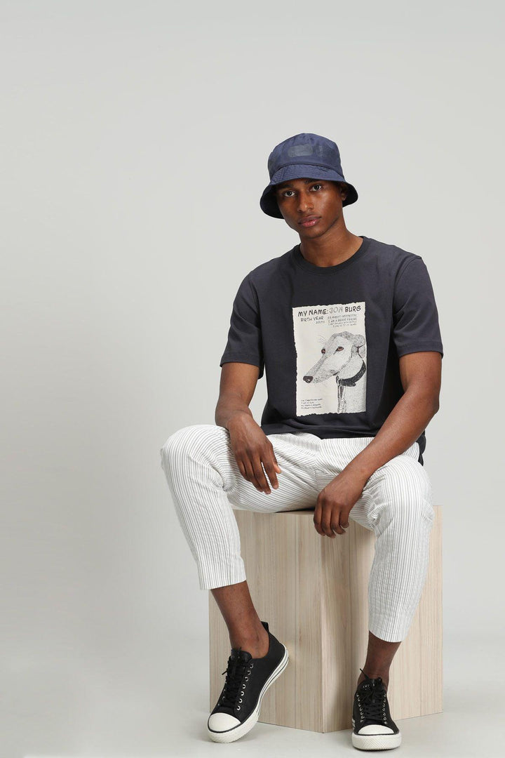 Midnight Noir Cotton Graphic Tee: Elevate Your Style with Timeless Comfort - Texmart