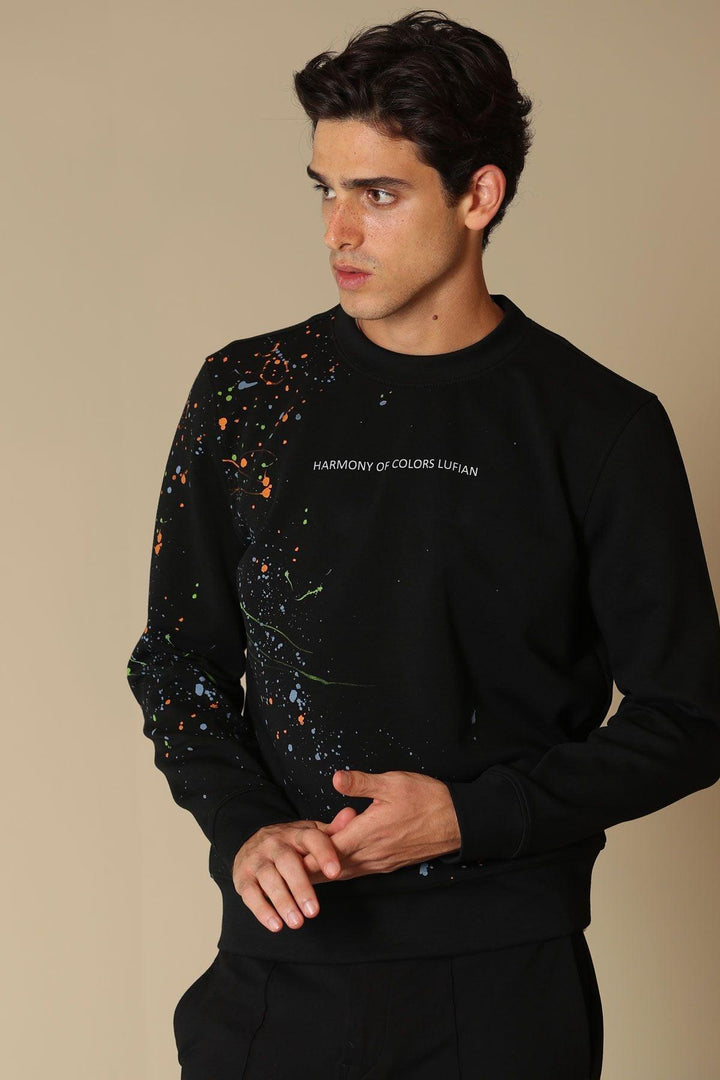 Midnight Noir Men's Artistic Blend Sweatshirt - Texmart