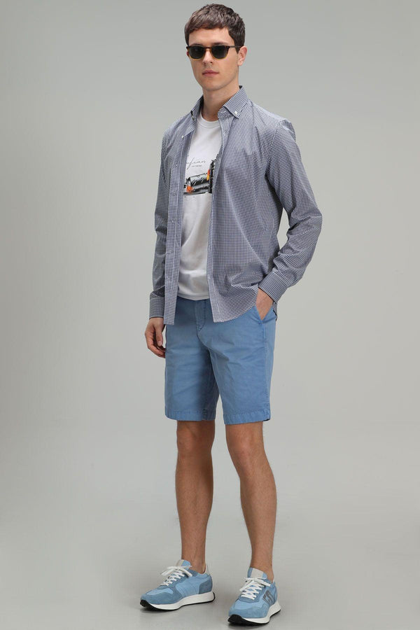 Modern Blue Slim Fit Chino Shorts: Elevate Your Summer Style with Zegler Sports - Texmart