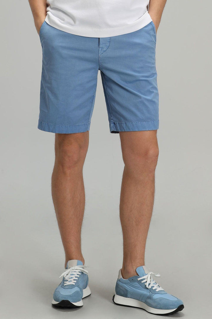 Modern Blue Slim Fit Chino Shorts: Elevate Your Summer Style with Zegler Sports - Texmart