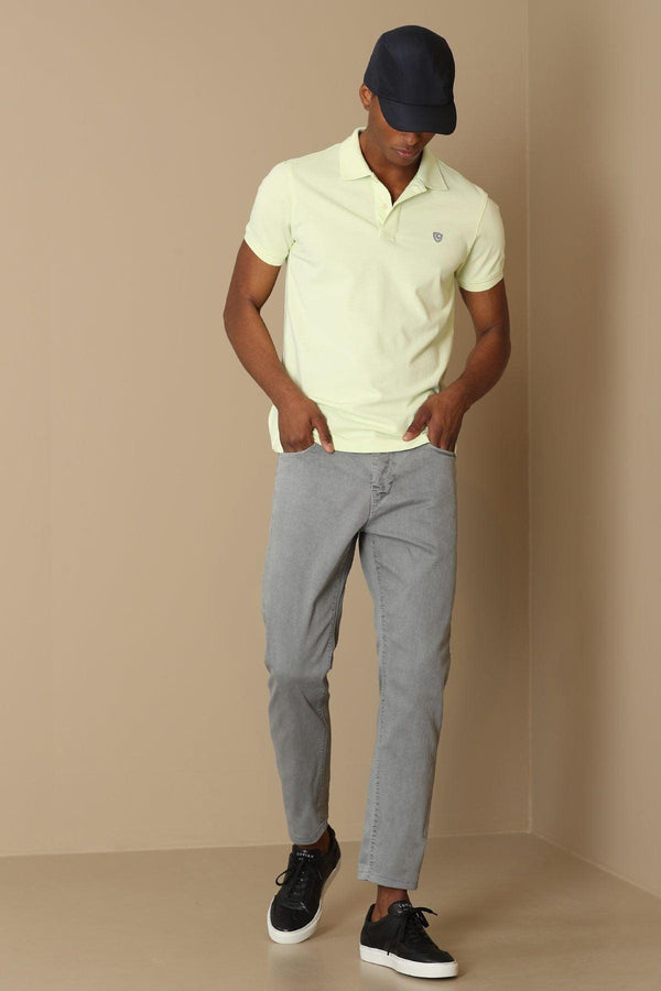 Modern Fit Gray Cotton Blend Trousers with Five Pockets - The Ultimate Wardrobe Essential - Texmart