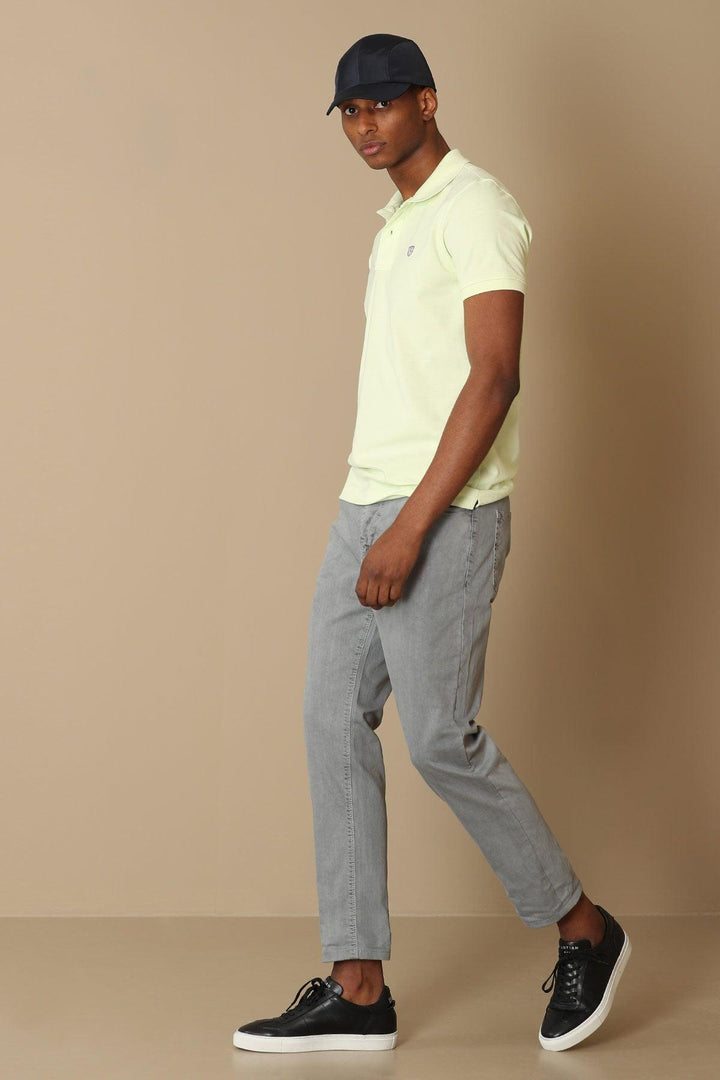 Modern Fit Gray Cotton Blend Trousers with Five Pockets - The Ultimate Wardrobe Essential - Texmart