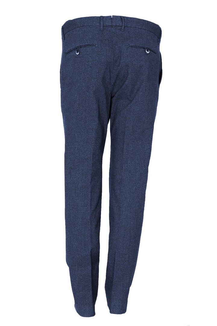 Modern Navy Blue Slim Fit Chino Trousers for Men by Okmar - Elevate Your Style with Smart Sophistication - Texmart