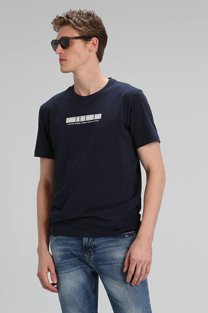 Nautical Navy: The Essential Men's Cotton T-Shirt in Navy Blue - Texmart