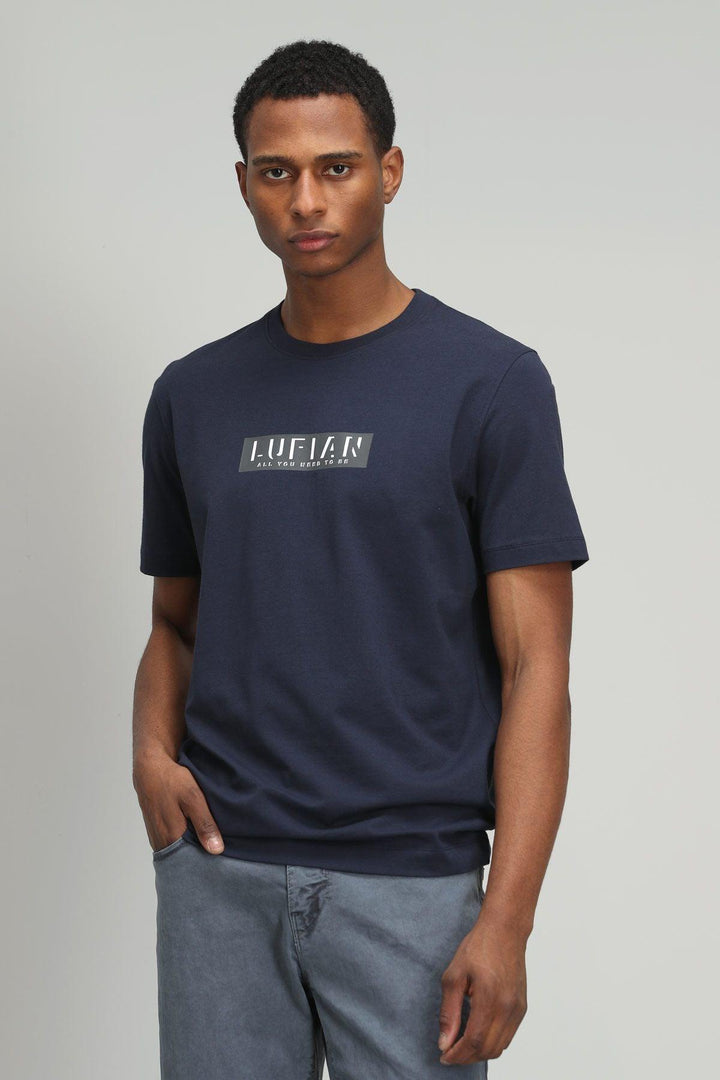 Nautical Voyage Men's Graphic Basic T-Shirt - Dark Navy Blue - Texmart