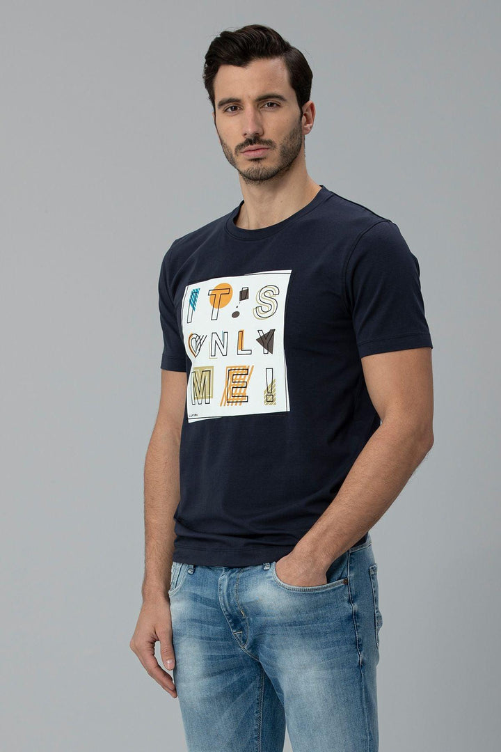 Navy Blue Artistic Expression Graphic Tee: A Fusion of Comfort, Style, and Personality - Texmart