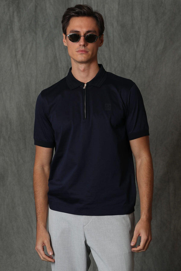 Navy Blue Classic Comfort Men's Polo Shirt: The Perfect Blend of Style and Comfort by Babel Smart - Texmart