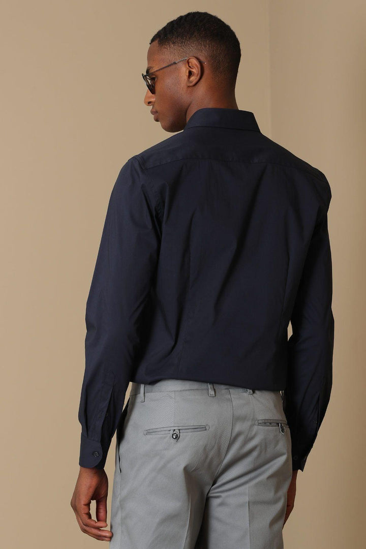 Navy Blue Classic Comfort Shirt: A Timeless Essential for Men's Wardrobe - Texmart