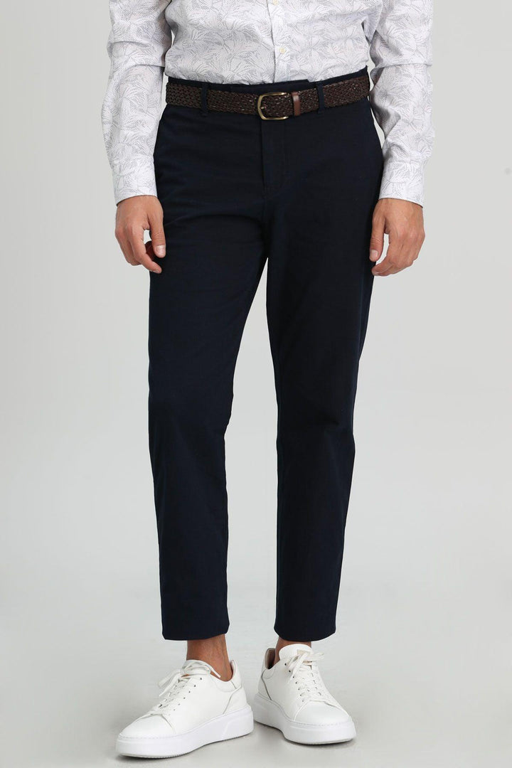 Navy Blue Comfort Fit Chinos: Elevate Your Style with Orla's Smart Men's Trousers - Texmart