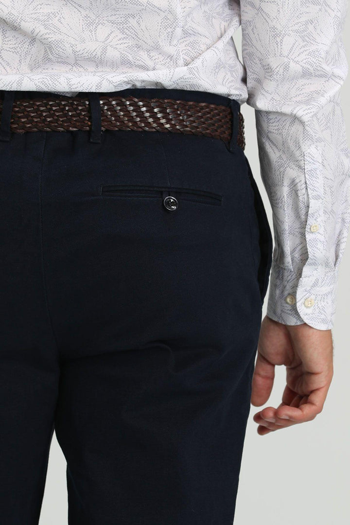 Navy Blue Comfort Fit Chinos: Elevate Your Style with Orla's Smart Men's Trousers - Texmart