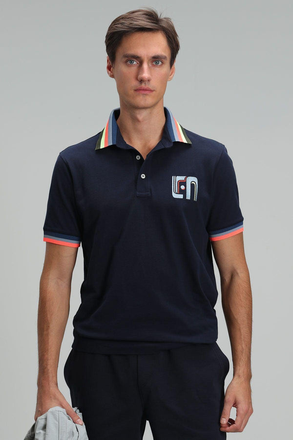 Navy Blue Cotton Knit Men's Sports Polo Shirt: A Timeless and Comfortable Wardrobe Essential - Texmart