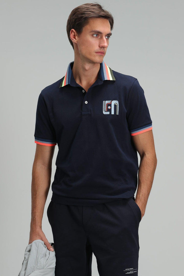 Navy Blue Cotton Knit Men's Sports Polo Shirt: A Timeless and Comfortable Wardrobe Essential - Texmart