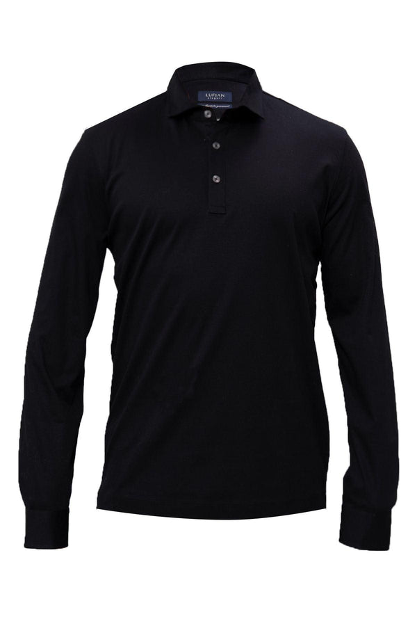 Navy Blue Cotton Knit Polo Shirt for Men - The Perfect Blend of Style and Comfort - Texmart