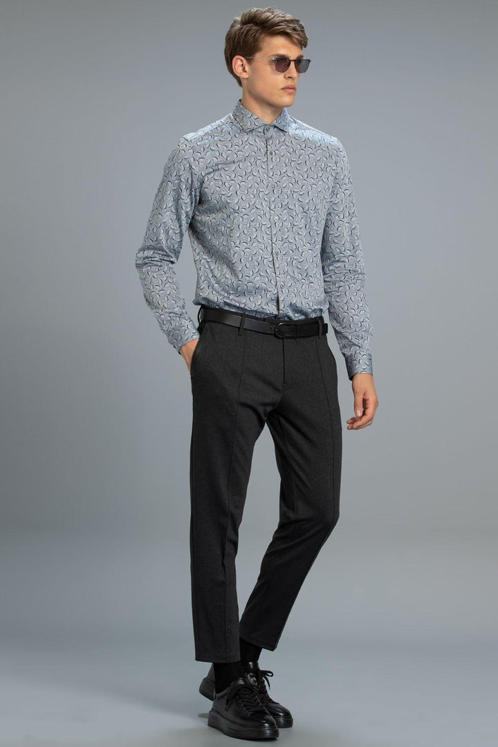 Navy Blue Cotton Slim Fit Smart Shirt for Men - Effortlessly Versatile and Timelessly Stylish - Texmart