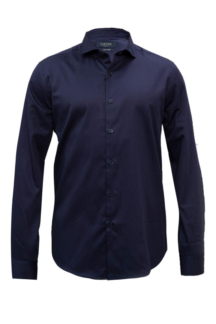 Navy Blue Elegance: Men's Smart Shirt for a Sleek and Refined Look - Texmart