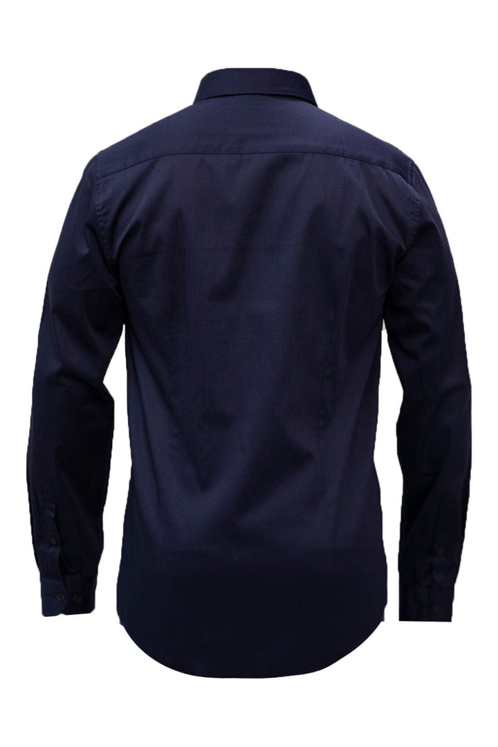 Navy Blue Elegance: Men's Smart Shirt for a Sleek and Refined Look - Texmart