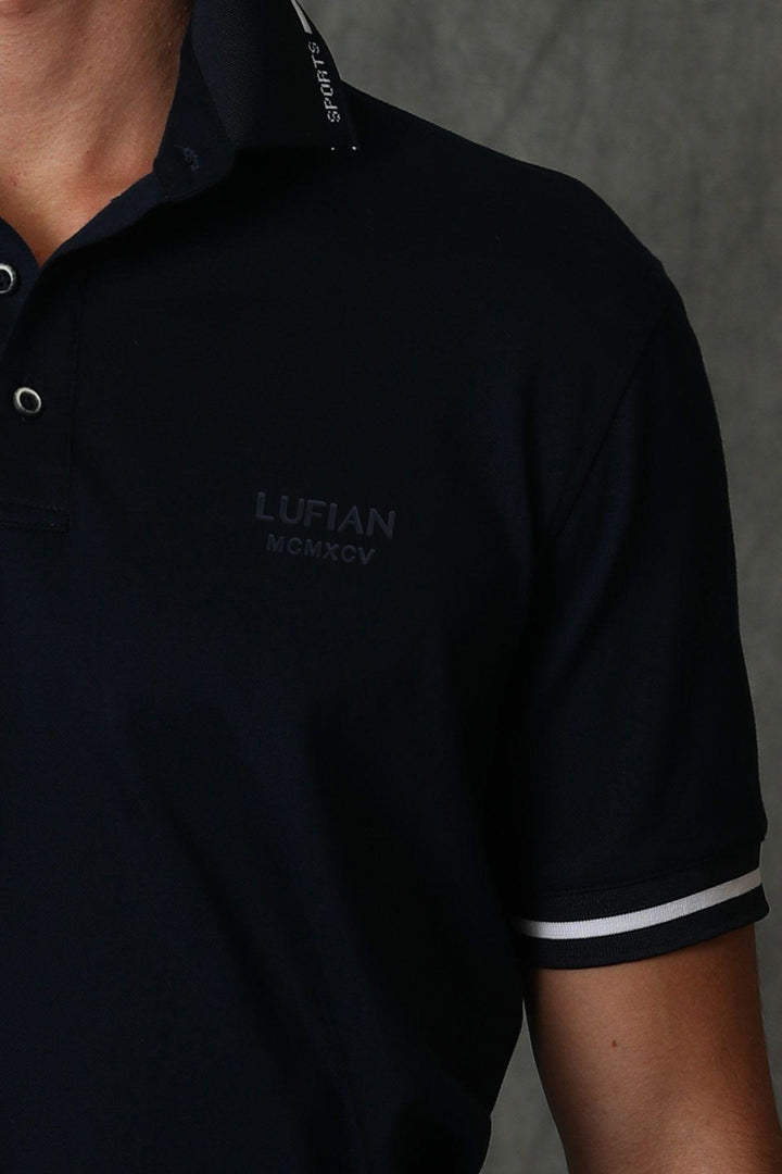 Navy Blue Forester Smart Knit Polo Shirt: Elevate Your Style with Comfort - Texmart