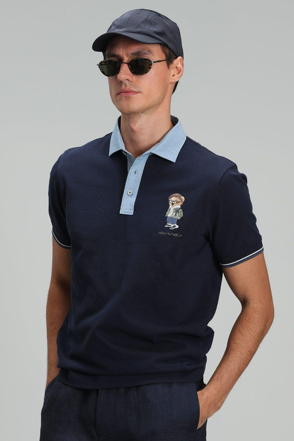 Navy Blue Knit Polo: The Ultimate Blend of Comfort and Style for Men - Texmart