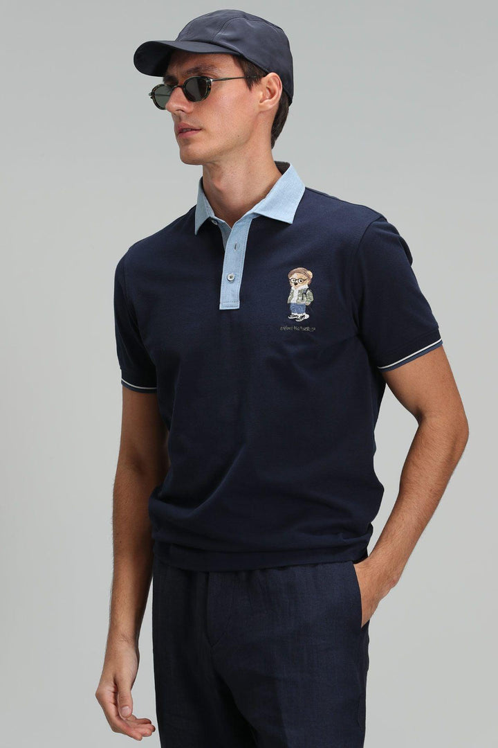 Navy Blue Knit Polo: The Ultimate Blend of Comfort and Style for Men - Texmart