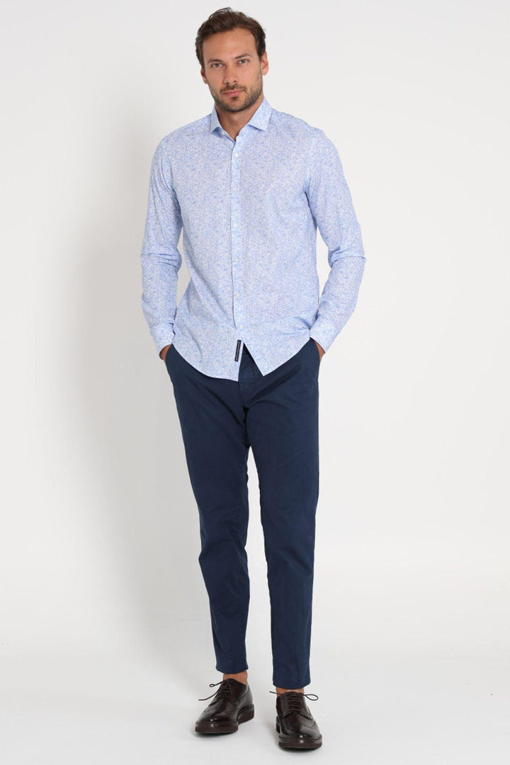 Navy Blue Slim Fit Chino Trousers by Sam Sports: The Epitome of Style and Comfort - Texmart