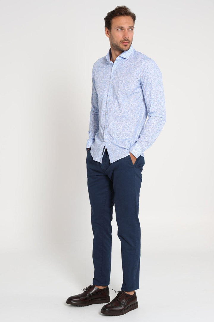 Navy Blue Slim Fit Chino Trousers by Sam Sports: The Epitome of Style and Comfort - Texmart