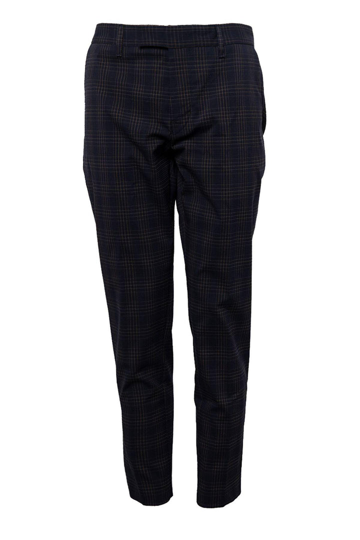 Navy Blue Slim Fit Chino Trousers for Stylish Men by Samsi - Texmart