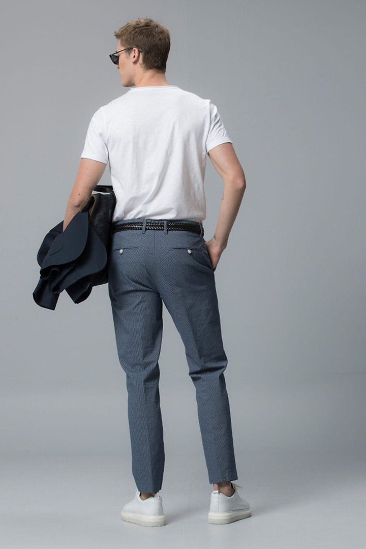 Navy Blue Slim Fit Chino Trousers for Stylish Men - The Ultimate Wardrobe Upgrade! - Texmart