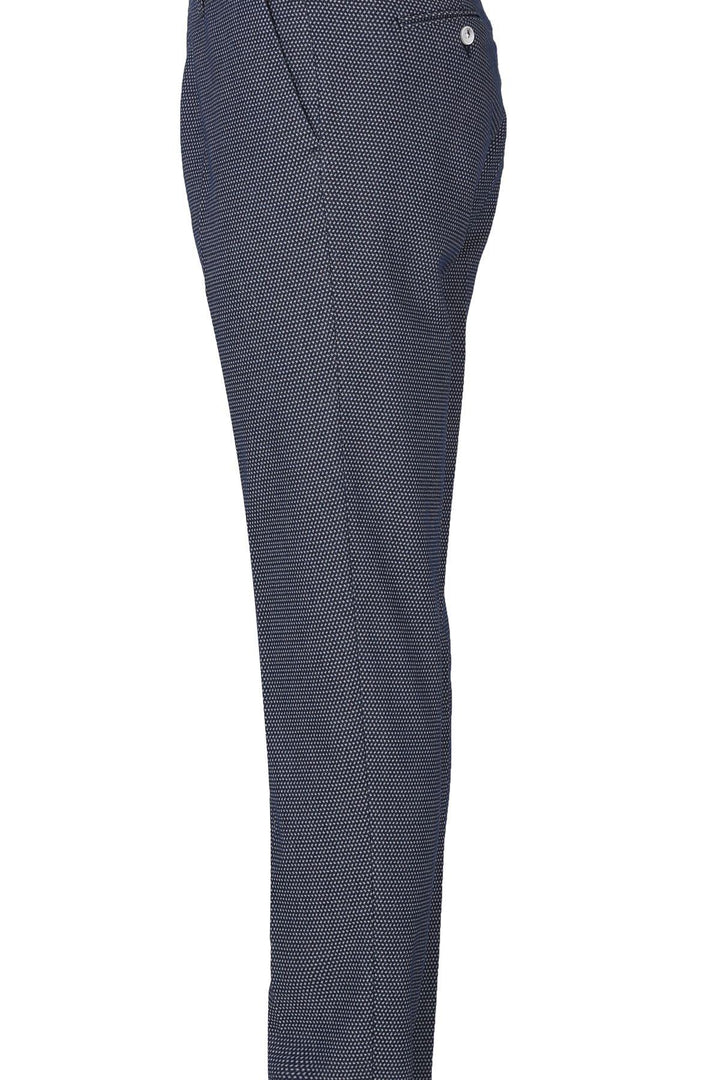 Navy Blue Stretch Slim Fit Chino Trousers by Onreco: The Ultimate Blend of Style and Comfort - Texmart