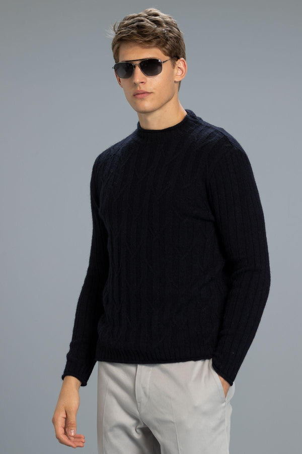 Navy Comfort Knit Sweater - Texmart