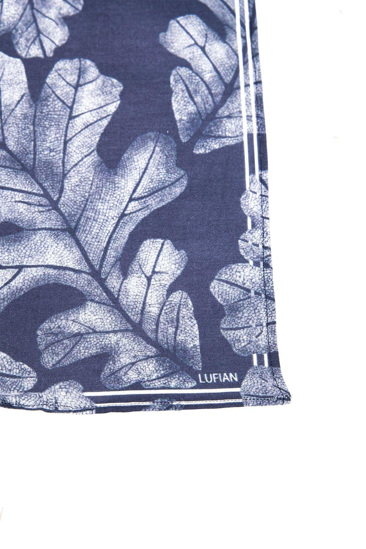 Navy Elegance: A Luxurious Blend of Cotton and Silk Men's Handkerchief - Texmart