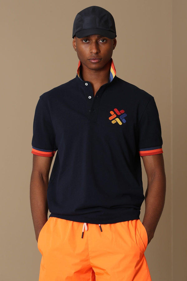 Navy Elegance: Premium Men's Cotton Polo Shirt in Dark Navy Blue - Texmart