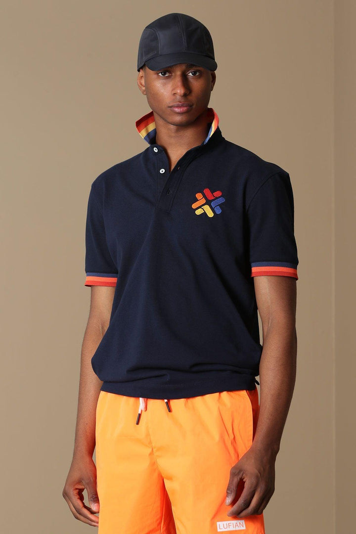 Navy Elegance: Premium Men's Cotton Polo Shirt in Dark Navy Blue - Texmart