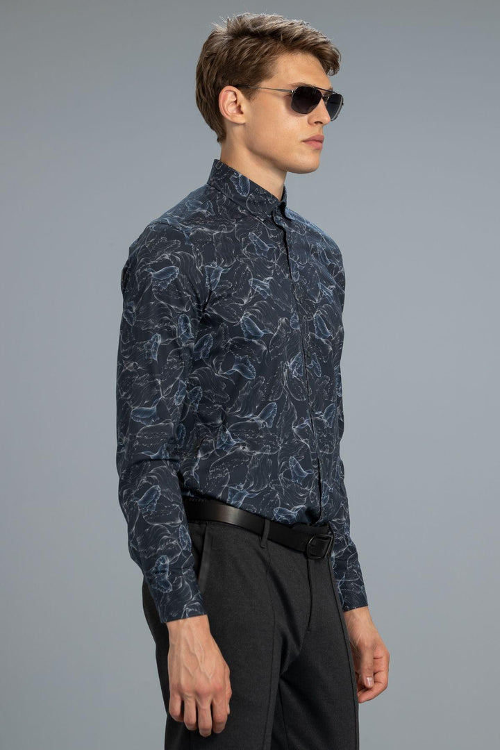 Navy Elegance: The Ultimate Men's Smart Shirt for Effortless Style - Texmart